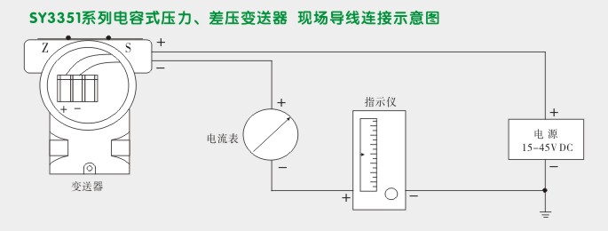 电容式压力变送器,3351GP智能压力变送器接线图