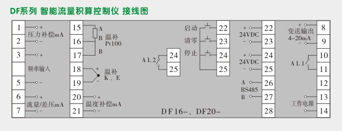 液晶显示流量表,DF16Y流量表接线图